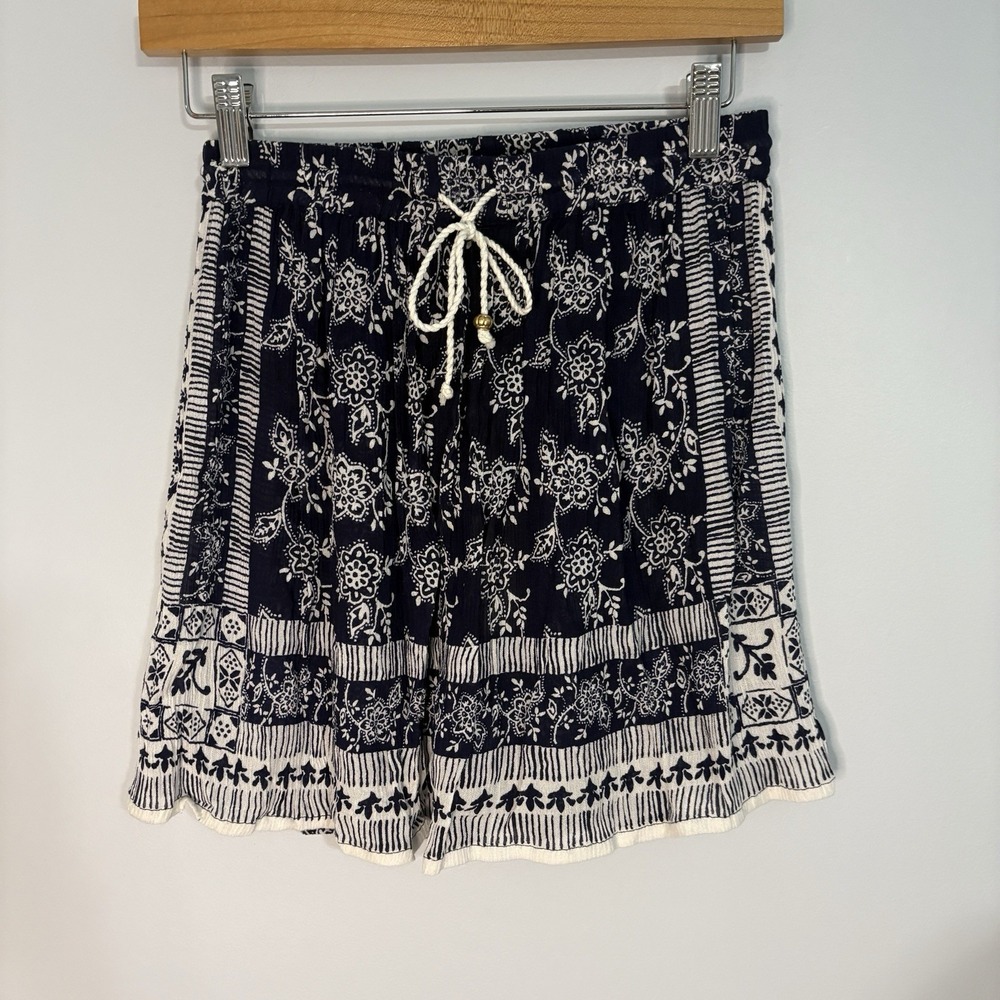 NWT Raga Pre-Production Sample Mission Skirt Blue White Boho Mini Small R915